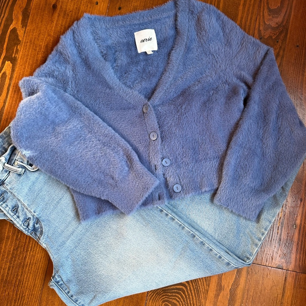 Aerie Women's Soft Blue Cardigan